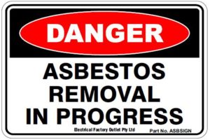 Danger Asbestos Removal Sign 450mm x 300mm