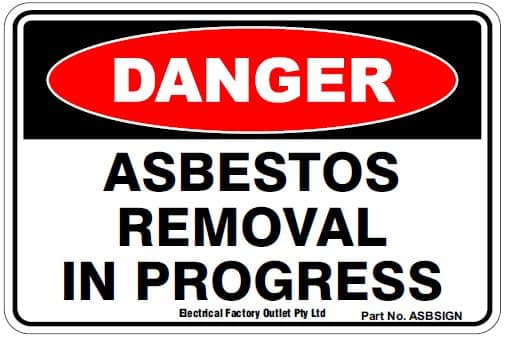 Danger Asbestos Removal Sign 450mm x 300mm